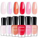 Morovan Fingernail Nail Polish Set: Holographic Metallic Ombre Lacquer Air Dry Nail Polish Regular Nail Pack 0.27oz Glitter Finger Nail Bulk Toenail Polish Kit Halloween Fall Gift for Women Infinity Warehouse