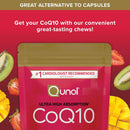 Qunol CoQ10 200mg Soft Chews, Extra Strength & Ultra High Absorption Coenzyme Q10 Supplement,