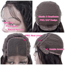 QTHAIR 14A Lace Closure Wigs (20 Inch) Brazilian Deep Wave Human Hair Wigs 4x4 Wigs for Black Women Pre Plucked with Baby Hair QTHAIR