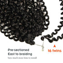 Niseyo 7 Packs Passion Twist Hair 24 Inch Ombre Water Wave Crochet Hair for Passion Twist Crochet Hair Long Bohemian Locs Braiding Hair Extensions (7Packs 1