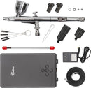 Colima 2025 Upgrade 55psi Airbrush Kit - Double Action Airbrush & Mini Compressor with Accessories - for Painting, Makeup, Models, Nail Art - Beginners & Professionals Infinity Warehouse