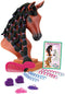 Breyer Horses Mane Beauty Horse Styling Head | Blaze | Black Extra-Long Silky No Tangle Mane | 10" x 4.25" x 4.25" | Styling Book, Brush, Hair Coils, Hair Clips, Elastics | Horse Toy | Model #7403 Breyer