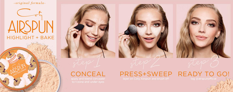 Coty Airspun Loose Face Powder 2.3 oz. Suntan Tone Loose Face Powder, for Setting Makeup or as Foundation, Lightweight, Long Lasting,Pack of 1 COTY AIRSPUN
