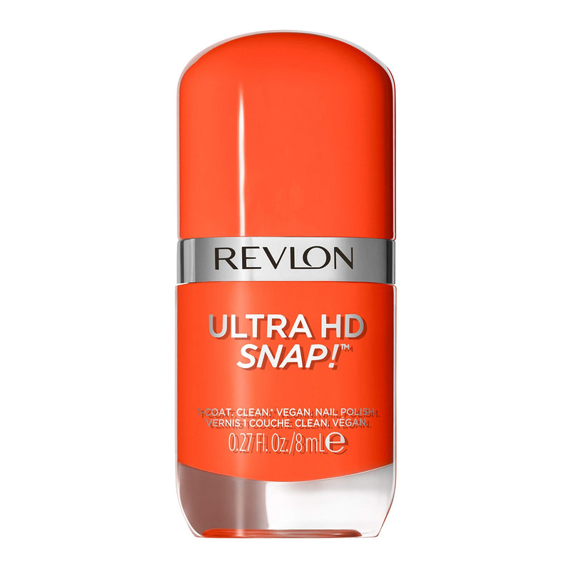 REVLON Ultra HD Snap Nail Colors, Natural Rich Glossy Nail Polish, 100% Vegan Formula, No Base and Top Coat Needed, 007 Hot Stuff, 0.27 Fl Oz REVLON