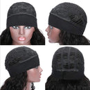 Beauty Forever Headband Human Hair Wig Water Wave Glueless Human Hair Wigs With Pre-attached Scarf Non Lace Front Wigs for women Natural Color 200% Density 14 Inch Beauty Forever Store