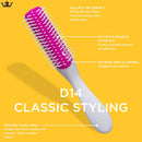 Denman Hair Brush for Curly Hair (Cherry Blossom) 5 Row Classic Styling Brush for Detangling, Separating, Shaping and Defining Curls. Best for Styling Naturally Curly Hair and Creating Ringlets Denman