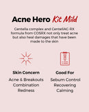 COSRX 4 Step Mild Acne Treament for Acne Prone Skin | TSA Approved Travel Size, Gift Set, Trial | Cleanser, Mild Toner, Spot Cream, Moisturizer COSRX