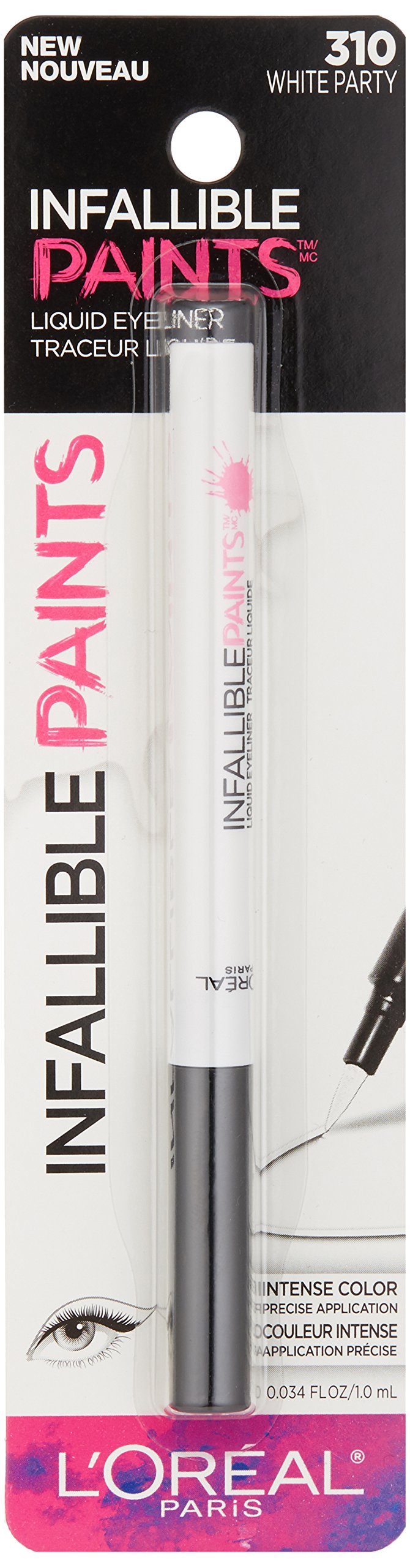 L'Oréal Paris Infallible Paints Eyeliner, White Party, 0.034 fl. oz. L'Oréal Paris