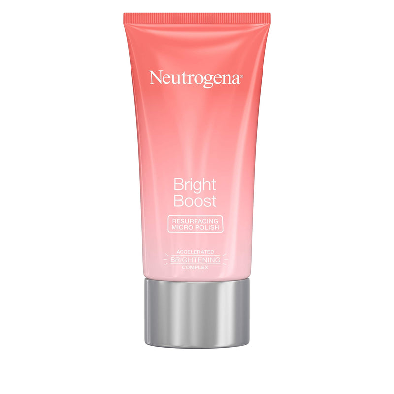 Neutrogena Bright Boost Resurfacing Facial Exfoliator with Glycolic and Mandelic AHAs Gentle Skin Resurfacing Face Cleanser for Bright Smooth Skin, Micro Polish, 2.6 Fl Oz Neutrogena