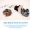 Velvet Scrunchies with Pocket Hidden Zipper Stash Hair Ties Elastic Bands for Girls Women Hair Accessories Great Scrunchy 4Pcs for Friends qiyue