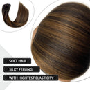 Clip in Hair Extensions Ombre Dark Brown to Chestnut Brown Human Hair Clip in Extensions Real Hair Extensions Balayage Remy Extensions Natural Human Hair Extensions Straight Hair 20inch 7pcs 120g hotbanana