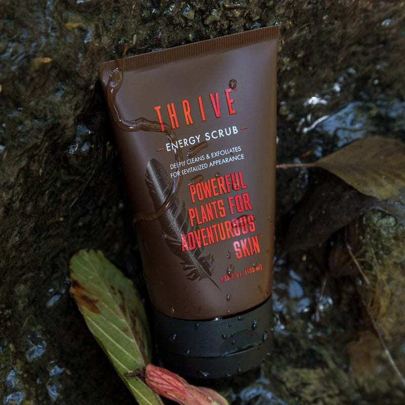 THRIVE Natural Face Scrub And Natural Face Wash Gel (BUNDLE) - Vegan And Made in USA Thrive Natural Care
