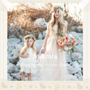 Aukmla Wedding Bridal Flower Crown Floral Headpiece Flower Girl Headband Garland Halo for Women and Girls (White) Aukmla