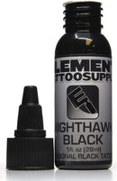Element Tattoo Supply Black Tattoo Ink Nighthawk 1oz Bottle ELEMENT TATTOO SUPPLY