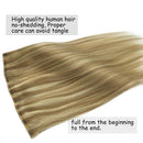 GOO GOO Hair Extensions Wire Hair Light Blonde Highlighted Golden Blonde 18 Inch 80g Remy Human Hair Extensions Balayage Wire Hair Extensions Invisible Hairpiece GOO GOO