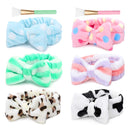 Spa Headband – 6 Pack Bow Hair Band Women Facial Makeup Head Band Soft Coral Fleece Head Wraps For Shower Washing Face LADES Store