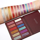 LUXAZA Holographic Glitter Eyeshadow Palette Metallic Festival Style,Ultra Pigmented Shimmer Sparkling Eyeshadow Makeup pallet,Long Lasting Waterproof Eye Shadows Cosmetics Gift Kit LUXAZA