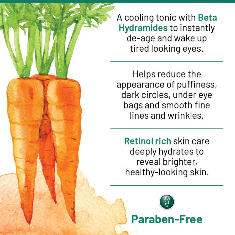 40 Carrots Carrot and Cucumber Eye Gel - Instantly De-ages and Wakes Up Tired Looking Eyes, Paraben Free .5 fl oz (14.8 ml) 40 Carrots