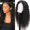 UNice Hair 13X4 Water Wave Lace Front Human Hair Wigs,150% Density, 100% Brazilian Unprocessed Virgin Human Hair Wavy Wig Pre Plucked with Baby Hair Natural Color (18 inches) UNICE Store