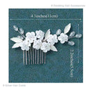Asooll Wedding Hair Comb Silver Flower Bridal Headpiece Bride Rhinestone Crystal Head Clip for Women and Girls Asooll