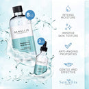 Hyaluronic Acid Serum 8 fl oz And 2 fl oz, Made From Pure Hyaluronic Acid, Anti Aging, Anti Wrinkle, Ultra-Hydrating Moisturizer That Reduces Dry Skin Manufactured In USA SenAllis Cosmetics