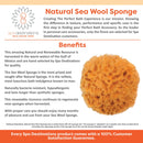 Natural Sea Wool Sponge 4-5" by Spa Destinations ® Amazing Natural Renewable Resource"Creating The in Perfect Bath and Shower Experience" 100% Satisfaction Guarantee! Spa Destinations