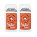 SmartyPits -2 Pack Natural/Aluminum-Free Deodorant (with baking soda) Paraben Free, Phthalate Free, PROPYLENE GLYCOL FREE, Not Tested on Animals | 2.9oz (Sweet Orange Bergamot) SmartyPits