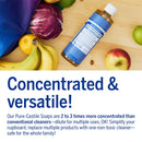 Dr. Bronner’s - Pure-Castile Liquid Soap (Peppermint, 16 ounce) - Made with Organic Oils, 18-in-1 Uses: Face, Body, Hair, Laundry, Pets and Dishes, Concentrated, Vegan, Non-GMO Dr. Bronner's