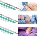 3-Pack Ingrown Toenail File And Lifters, 100% Professional Surgical Stainless Steel Ingrown Toenail Tool -Safe Nail Cleaning Treatment Pedicure Tools Kit Under Sidewall Cleaner Pain Relief Accessories POLKASTORE