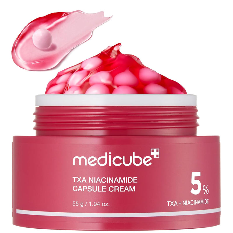 medicube Salmon DNA PDRN Pink Collagen Capsule Cream, Face Moisturizer | Lightweight Moisturizing Cream | PDRN, Niacinamide for Uneven Skin Tone, Glow hydration | Korean Skin Care 1.94 oz Infinity Warehouse