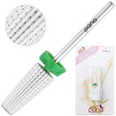 PANA Nail Carbide 5 in 1 Bit - Two Way Rotate use for Both Left and Right Handed - Fast remove Acrylic or Hard Gel - 3/32" Shank - Manicure, Nail Art, Drill Machine (Coarse - C, Silver) PANA