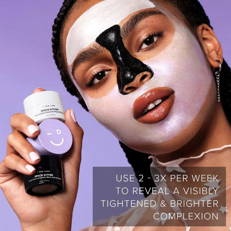 I DEW CARE Mini Meow Trio | Peel Off Face Mask Set: Hydrating Mask, Illuminating Mask, Exfoliating Mask | Korean Skincare, Facial Treatment, Cruelty-free, Gluten-free, Paraben-free I DEW CARE Store