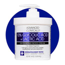 Advanced Clinicals 10% Glycolic Acid + Lactic Acid Lotion Exfoliant Moisturizing Cream With Hyaluronic Acid Moisturizer | AHA Exfoliating Body Cream Improves Look Of Uneven Rough Skin Texture, 16 Oz Infinity Warehouse