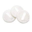 AUEAR, 10 Pack Makeup Powder Puffs Washable Satin Velour Powder Pads with Ribbon 2.36 Inch (White) AUEAR