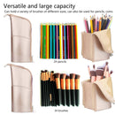 Makeup Brush Holder Makeup Brush Case Organizer Travel Makeup Brush Pouch Stand-up Foldable Portable Makeup Artist Storage Bag for Women (Rose Gold) TANTO