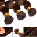 Body Wave Human Hair Bundle Sew in Brazilian Hair Weft 16 inches Medium Brown 1 Bundle 100g Soft Long Remy Hair Weave Extension for Afro American Black Women