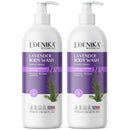 Edenika Lavender Body Wash with Vitamin E, Cleanses, Relaxes & Moisturizes, Stress Relief Shower Gel for Dry and Sensitive Skin, Women & Men, Organic & Natural, 16 fl oz, 2-Pack Infinity Warehouse