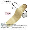Lacer 140g 20 Inch Clip in Hair Extensions Human Hair Balayage Color R