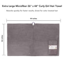 Curly Girl, Curly Hair Towel, Large Microfiber 22" x 39", Super Absorbent Curly Girl