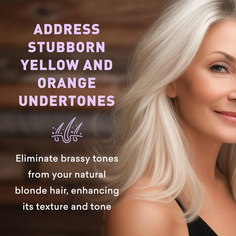 Just Nutritive Purple Toning Shampoo for Blonde, Gray, White, Silver, and Bleached Hair - Eliminate Brassiness, Boost Shine, Repairs, Hydrates, Sulfate-Free, Paraben-Free, Anti-Yellowing, 8 oz. Infinity Warehouse