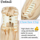 S-noilite Claw/Jaw Clip in Ponytail Extension Human Hair Blonde Ponytail Hair Extension Clip in Ponytail Hairpiece 100% Real Human Hair One Piece Straight 20 Inch (
