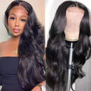 UNice Hair Body Wave 5x5 HD Lace Closure Human Hair Wigs for Black Women Brazilian Unprocessed Virgin Human Hair 5x5 Transparent Lace Front Wig Pre Plucked with Baby Hair 180% Density 18inch UNICE Store