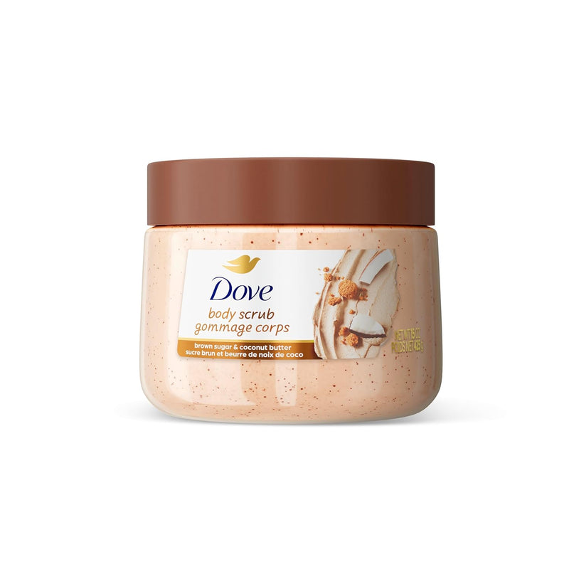 Dove Scrub Macadamia Rice Milk Body Scrub Exfoliates and Deeply Nourishes for Smooth, Radiant Skin 15 oz Infinity Warehouse