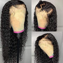 Curly Human Hair Wig 13x6 lace front wigs human hair Pre Plucked 10A Brazilian Virgin hair Water Wave Wig Glueless Lace Front Wigs For Black Women (22"-Small Cap, 13x6 Lace Wig-150%) Wonder Girl