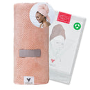 VOLO Hero Microfiber Hair Towel, Super Absorbent, Ultra-Soft, Fast Drying | Reduce Dry Time by 50%, Large, Premium Wrap Towel, Sustainable Packaging, Anti-Frizz, Anti-Breakage, Hands-Free (Cloud Pink) VOLO