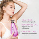 Tea Tree Oil Shampoo and Conditioner Set - Rosemary Oil Shampoo and Conditioner Hair Growth Shampoo for Women - Natural Shampoo for Thinning Hair and Hair Loss with Mint Oil and Coconut Oil (17 Fl Oz) Infinity Warehouse