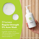 humane Benzoyl Peroxide Face Wash - 5% Regular-Strength Acne Face Wash For Skin, Back & Body - 8 Fl Oz - Dermatologist-Tested Non-Foaming Cleanser - Benzoyl Peroxide Acne Treatment - Cruelty-Free Infinity Warehouse