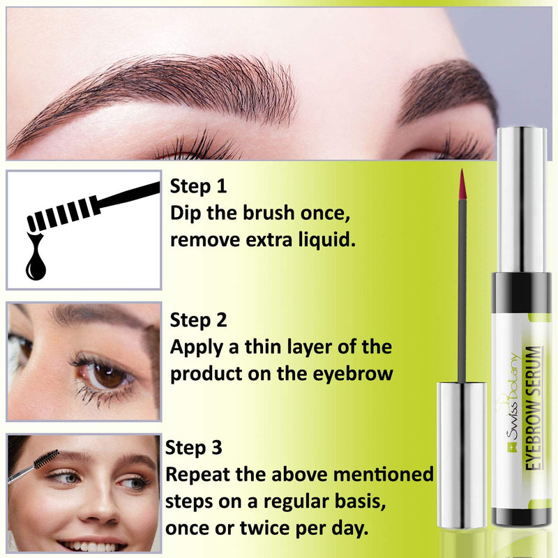 Swiss Botany Eyebrow Serum, Regrow, Enhance and Nourish Existing Eyebrows, Noticeable Results within Two Weeks, Easy to Use, All Skin Types Swiss Botany