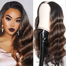 UNice Hair U Part Wig Human Hair, Body Wave Ombre Wigs for Black Women, Brazilian Virgin Hair Glueless Full Head U Shape Clip in Half Wig 150% Density 20inch UNICE Store