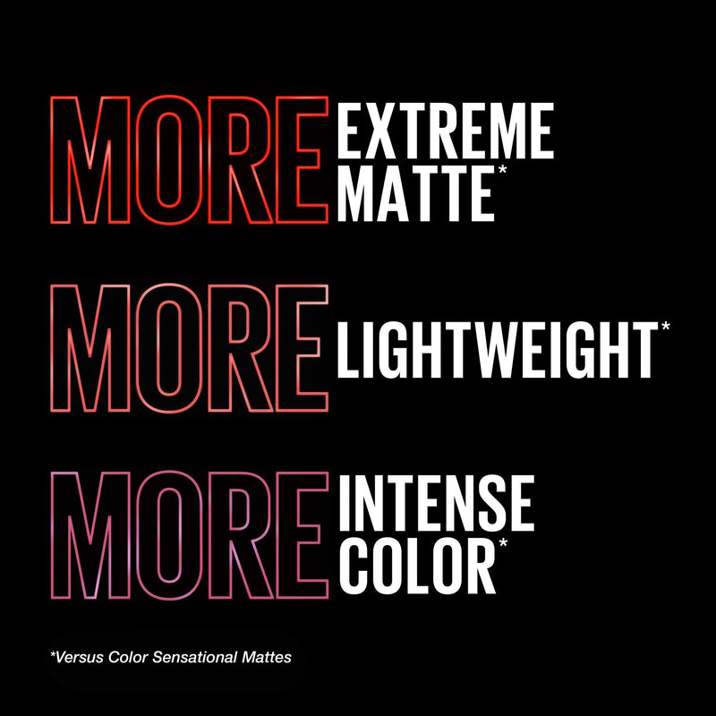 Maybelline New York Color Sensational Ultimatte Lipstick Thats Lightweight/Comfortable Intense Lip Color Pigment Soft Powder Matte Slim Lipstick, 199 More Ruby, 1 Oz Maybelline New York